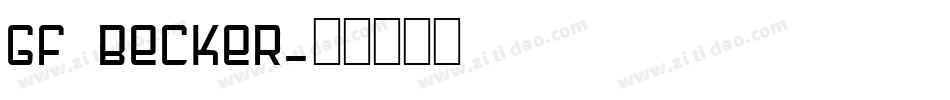 GF Becker字体转换